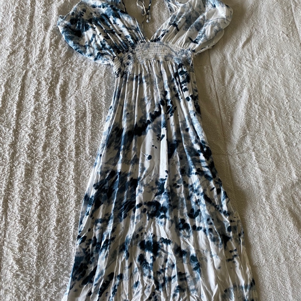 Blue & White Maxi Dress
